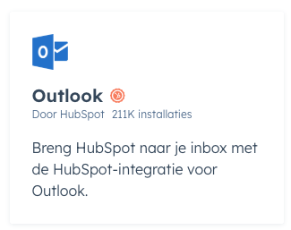 HubSpot Outlook integratie