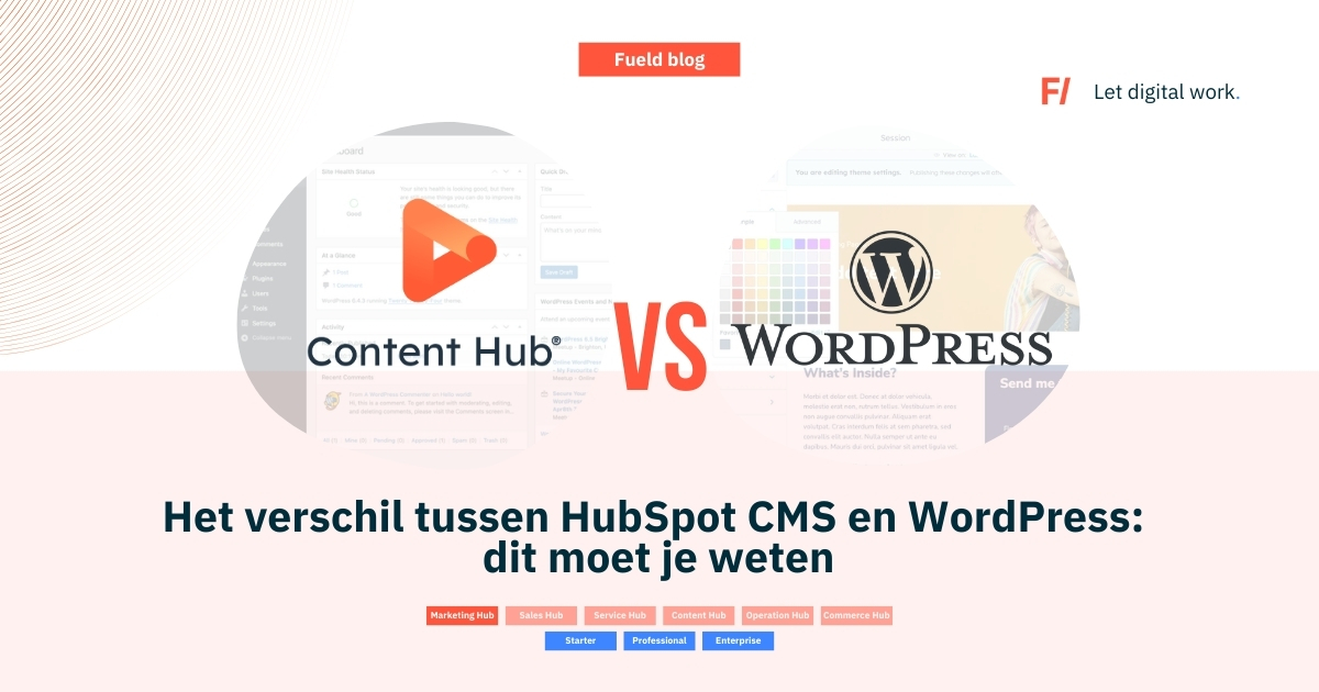 verschil tussen HubSpot CMS en WordPress