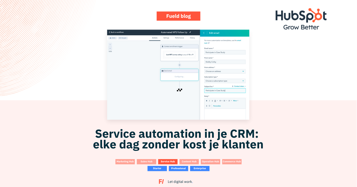 Service automation in je CRM:  elke dag zonder kost je klanten
