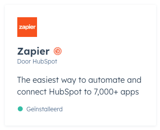 hubspot zapier integratie